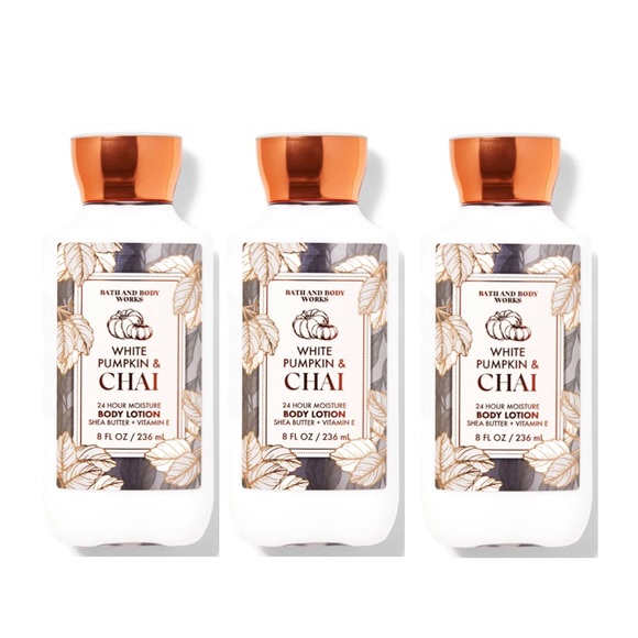 Bath & Body Works Other - 3-Bath and Body Works White Pumpkin & Chai Body Lotion